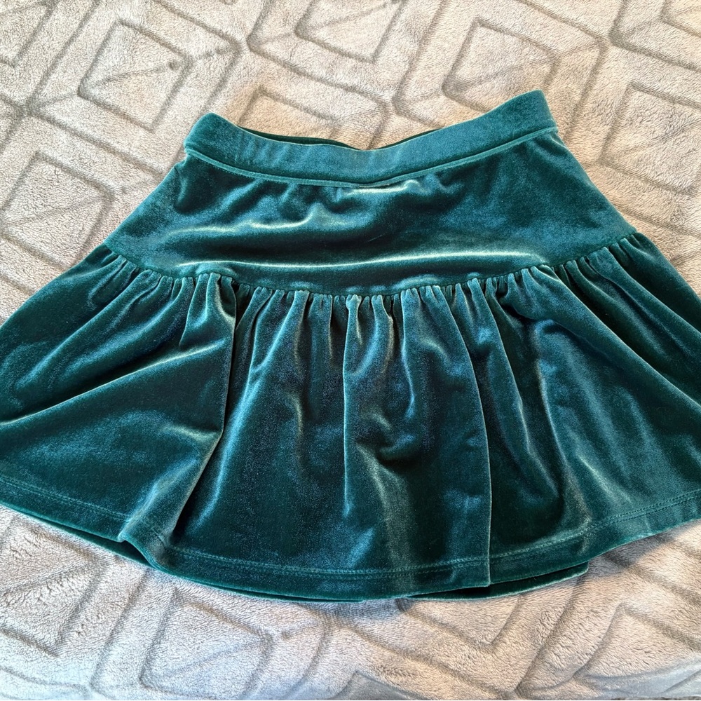 Velvet Emerald Green J.Crew Girls Skirt